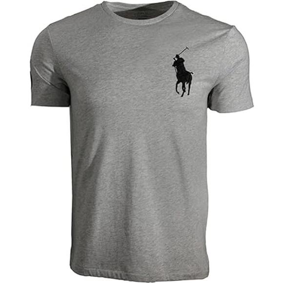 NWT POLO RALPH LAUREN Mens Big Pony Crew Neck T-Shirt Summer 2021,Grey-Sz XL - Picture 1 of 3